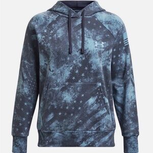 Under Armour Women’s Light Turquoise & Navy Freedom Hoodie - Size Large